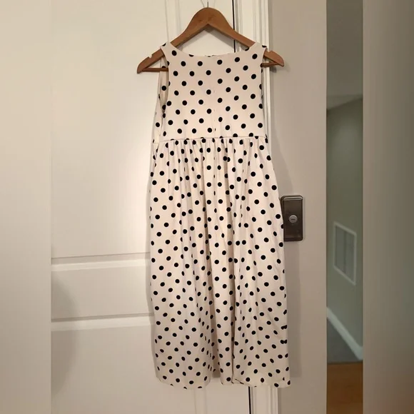ASOS Maternity Pocketed Polka Dot (Crème with Blk Polka Dots) Midi Dress - Picture 3 of 5